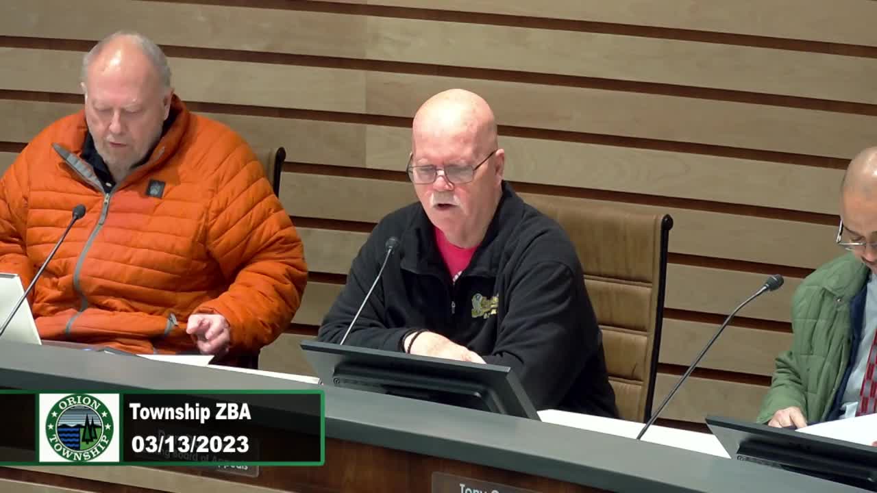 Township ZBA Meeting 3-13-2023