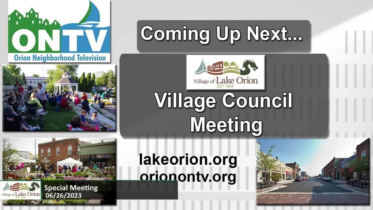 Village Council Special & Regular Meeting 6/26/23