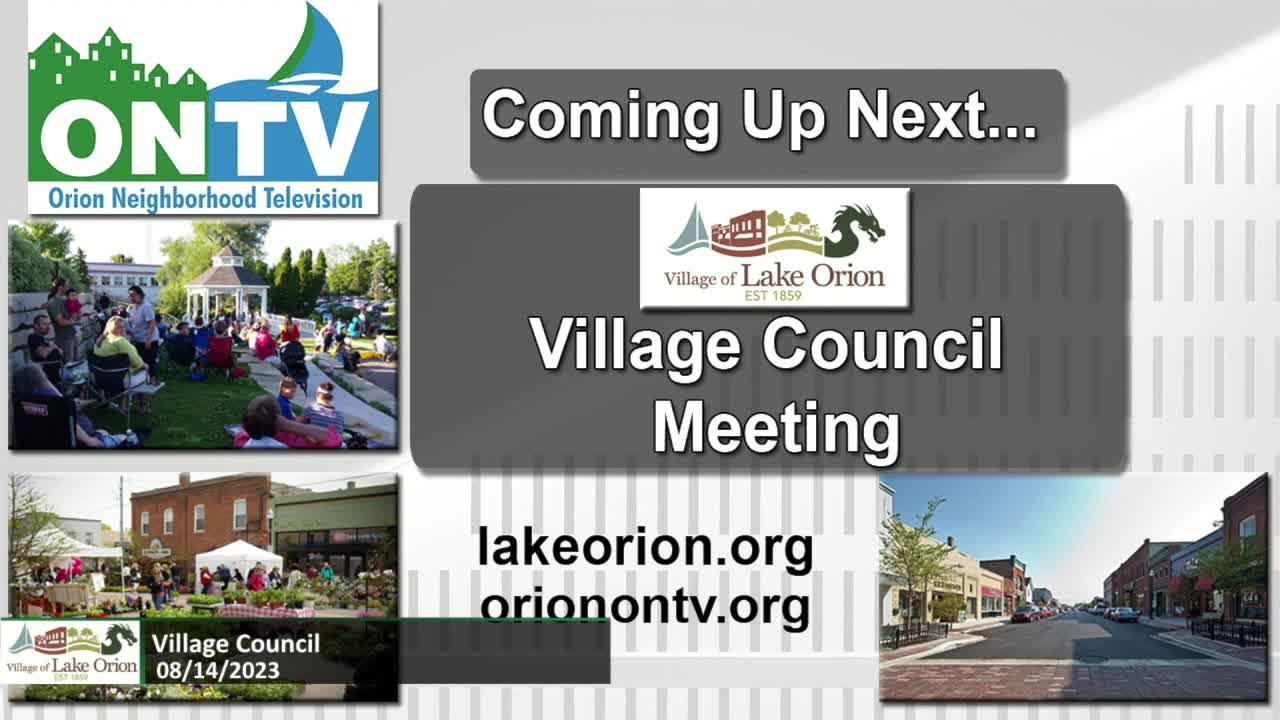 Thumbnail image for Village Council Meeting 8-14-2023