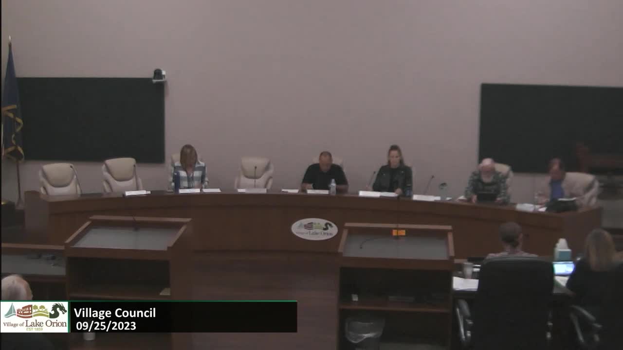 Thumbnail image for Village Council Meeting 9-25-2023