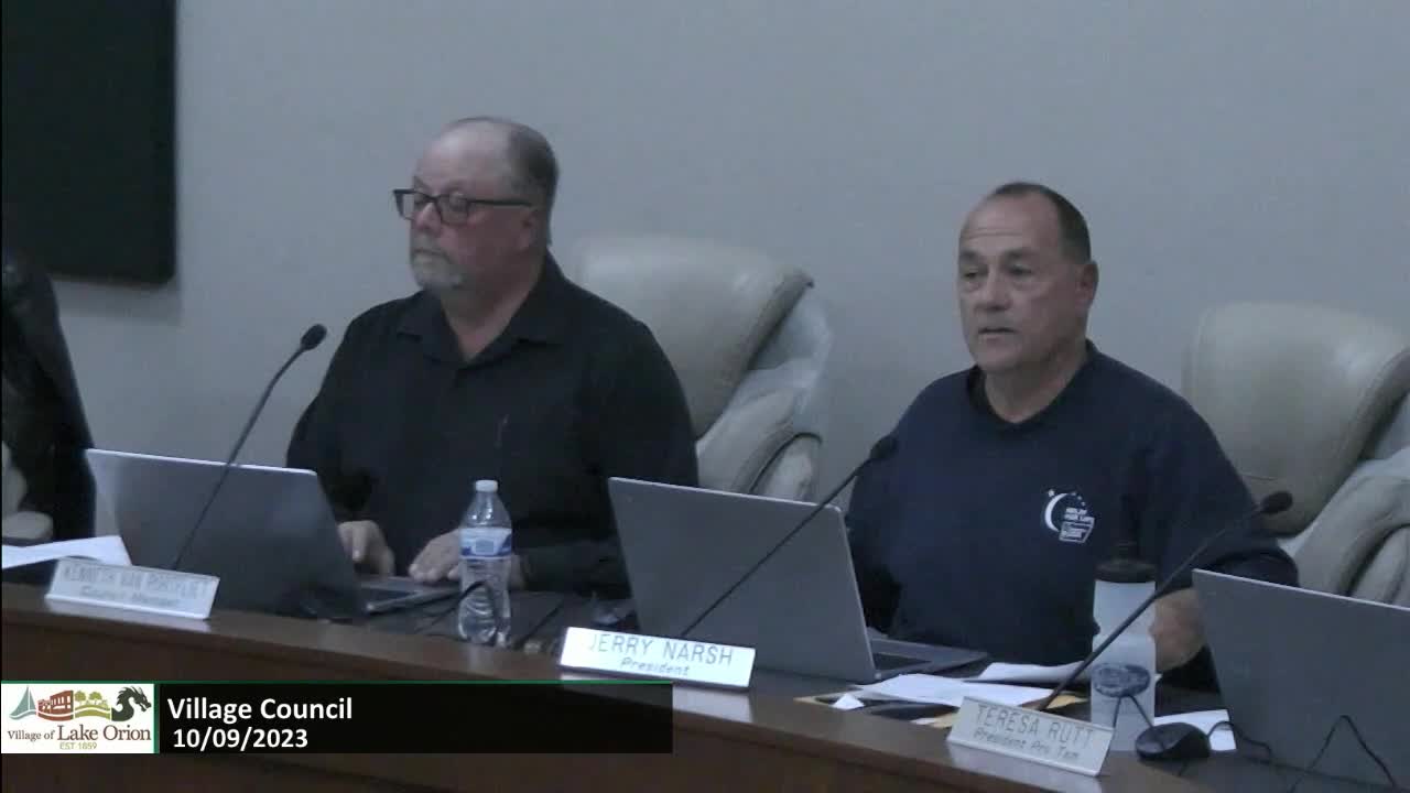 Thumbnail image for Village Council Meeting 10-9-2023