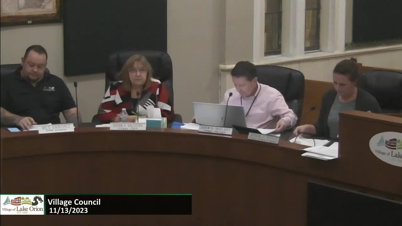 Thumbnail image for Village Council Meeting 11-13-2023