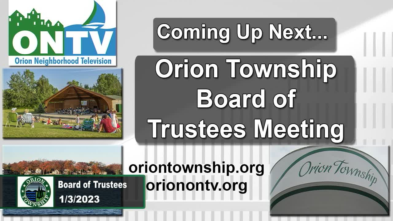 Thumbnail image for Township Board Meeting 1-3-2023